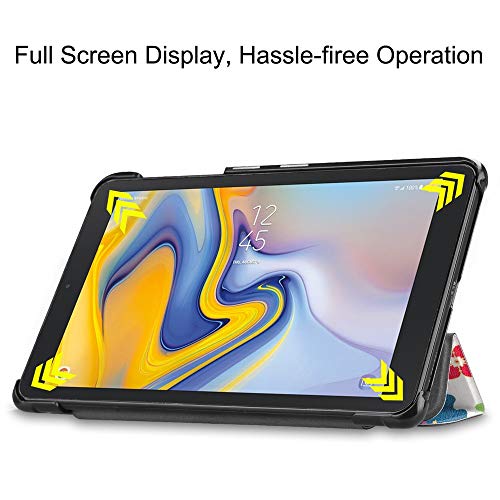Cywulin Case for Samsung Galaxy Tab A 8.0 2018, Slim Folio Smart Trifold Leather Shell Stand Cover Lightweight for Galaxy Tab A 8 Inch 2018 Release Tablet SM-T387 Verizon Sprint T-Mobile AT&T (C)