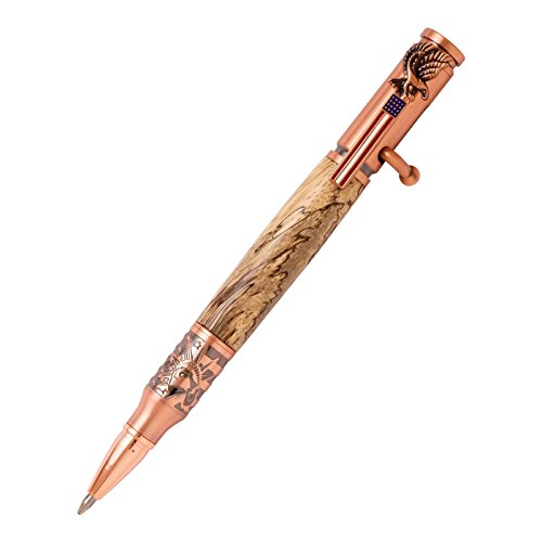 Penn State Industries PKCP8SLAC Patriotic Etched Statue of Liberty Flag Bolt Action Pen Woodturning Kit (10pack in Antique Copper)
