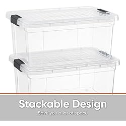 Superio Clear Storage Box with Lid, 1.85 Quart