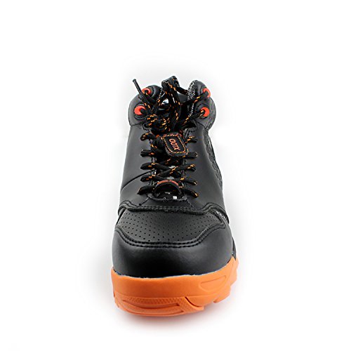 DDTX Men's Composite Toe Work Boots Slip Resistant Ankle High Safety Shoes Black (12)