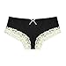 6 Pack: Free to Live Women's Lace Trim Cotton Hipster Panties (Medium),Black, Baby Pink, Charcoal, Ivory, Lavender, Red