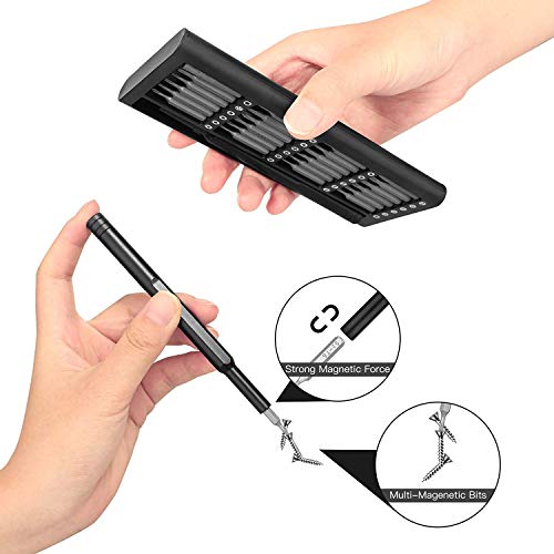 WINTAPE 24 in 1 Mini Schraubendreher Satz mit tragbarem Aluminiumgehäuse Heimwerker Elektronik Reparaturwerkzeug… – Bild 6