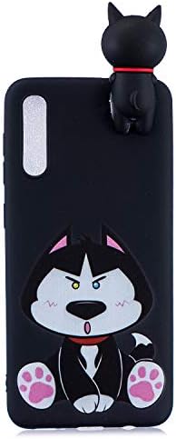 FNBK Galaxy A50 Phone Case Silicone Soft TPU Rubber Staying Husky Pattern Ultra Slim Protective Back Cover for Children