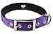 Downtown Pet Supply Deluxe Dog Collar - Padded Adjustable Dog Collar with Metal Buckle & D-Ring - Machine Washable & Water Resistant Thick Dog Collar - Purple - L - Large Dog Collar