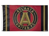 Atlanta United FC Wincraft Red Black Indoor Outdoor Deluxe Flag (3' X 5')