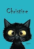 Image de 2017: Christine - Katzenkalender 2017 - DIN A5 - freche Katze - 1 Woche pro Doppelseite (German Edition)