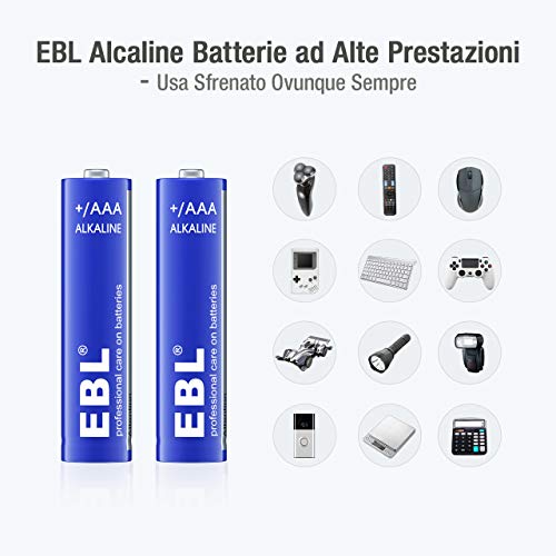 EBL 28 pcs Alcaline AAA Batterie - 1.5V Tripla a Lunga-Durata Mini Pile Stilo AAA