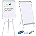 Yaheetech Easel White Boards Magnetic Tripod Whiteboard Portable Dry Erase Board 36x24 inches Flipchart Easel Board Height Adjustable, Stand White Board with Flipchart Hook for Office or Teaching
