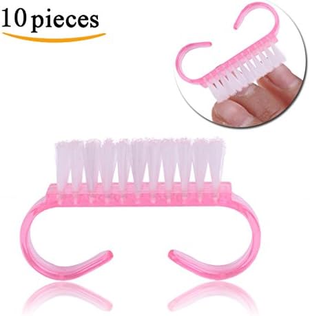 Le Fu Li Handle Nail Brush Nail Hand Scrubbing Cleaning Brush, 10 Pieces