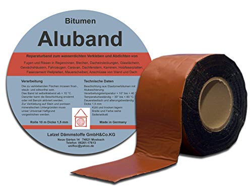 Dachabdichtungbahn Elastomerbitumen mit farbiger Aluminiumbeschichtung 5 m2. Selbstklebend Format 1 x 5 m. Farbe… – Bild 3
