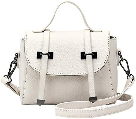Soft PU Leather Women Shoulder Bag (White)