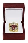 CHICAGO BULLS (Michael Jordan) 1993 NBA FINALS WORLD CHAMPIONS (3-Peat) Vintage Rare & Collectible High-Quality Replica NBA Basketball Championship Ring with Cherrywood Display Box