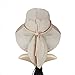 Beautyer Womens Sun Hat Summer Flap Cover Cap Cotton Anti-UV UPF 50+ Sun Shade Hat With Bow Wide Brim Adjustable Hat