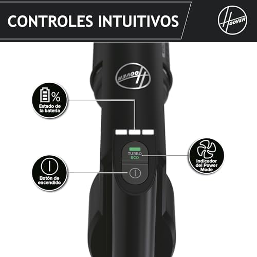 Aspiradora Escoba sin Cable Ligera HF2, con 500 PowerTime, Que compacta el Polvo para Extender la Potencia de succión, Boquilla multisuperficie con Cepillo antienredos con Luces LED, HF2Z10H
