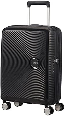 Soundbox - Valise Spinner S Extensible Bagage Cabine, 55 cm, 35.5/41 L, Noir (Bass Black)
