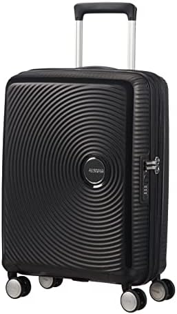 Soundbox - Valise Spinner S Extensible Bagage Cabine, 55 cm, 35.5/41 L, Noir (Bass Black)