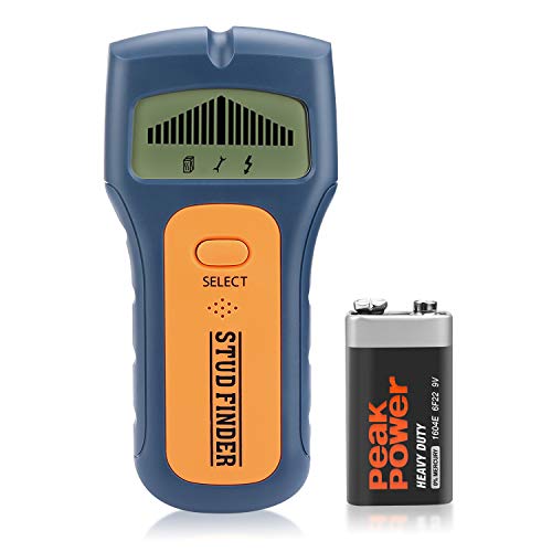AZFUNN Stud Finder Sensor Wall Scanner, Multi Scanning Electronic Wall Stud Finder with Digital LCD Display and Sound Warning for Metal, Live AC Wires, Wood Detector