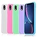 Pofesun Soft Silicone Case Designed for iPhone XR, 5 Pack Ultra Thin Slim Fit Soft Matte Finish Grip Anti-Scratch Protective Cover Compatible for iPhone XR 6.1 Inch-White, Pink, Blue, Mint, Purple