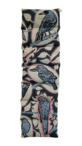Microwavable Neck & Shoulder Wrap - LOVEwrap - Unscented Heat Pad - 6 x 23 - Flax Seed Natural - Hot Cold Therapy Soothes Muscles Pain Relief - Relaxation Massage - Blue red Bird Parrot Nature - Thumbnail 2