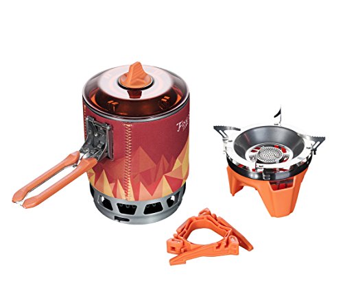 Bounabay Personal Cooking System Outdoor Hiking Camping Equipment Oven Portable Propane Gas Stove Burner,1L