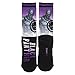 Bioworld Black Panther Movie Sublimated Over Knit Crew Socks, Purple,One Size