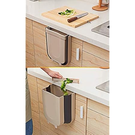 TTMOW Cubos de Basura Plegable Colgando para la Cocina, Coche 9L