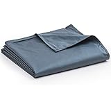 YnM Cotton Duvet Cover for Weighted Blankets (60'x80') - Dark Grey Print