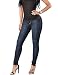 CUNLIN Distressed Skinny Jeans For Women Stretch High Waist Jeans Butt Lifting Denim Pants Leggings Jeggings 16 Blue 3XL