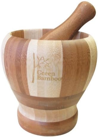 Strauss Green Bamboo Mortar and Pestle - 4.5 Inch