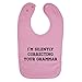 Mashed Clothing Unisex Baby Silently Correcting Grammar Organic Baby Bib (Pink)