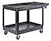 Sandusky PUC254635-2 Gray Heavy Duty Plastic Utility Cart, 2 Shelves, 33