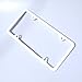 Circle Cool Matte White Powder Coated Stainless Steel License Plate Slim Four Hole Frame Holder Bracket