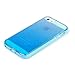AIIYG DS(TM) iPhone 5 Case,5S Case,SE Case, Gradient Color Mirror Soft TPU Case with Shockproof PC Bumper for Apple iPhone 5S,5,SE (Blue)