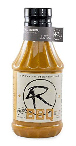 Mustard BBQ Sauce - Carolina BBQ Sauce - 4 Rivers Smokehouse Mustard Barbecue Sauce - Signature BBQ Mustard Sauce - 16 fl. oz.