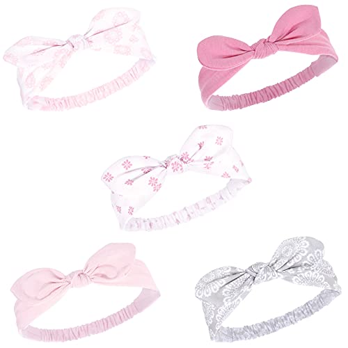 Hudson Baby Unisex Cotton and Synthetic Headbands, Lace Medallion, 0-24 Months
