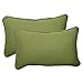 Pillow Perfect Forsyth Solid Indoor/Outdoor Lumbar Pillow Plush Fill, Weather and Fade Resistant, Lumbar - 11.5