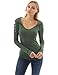 PattyBoutik Women's Raglan Lace Up Shoulder Hoodie (Heather Green S)