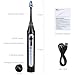 Sonic Electric Toothbrush Deep Clean as Dentist Sonicare Rechargeable Waterproof Toothbrush 5 Modes 2 Replacement Heads Tongue Brush by YASI (Black)