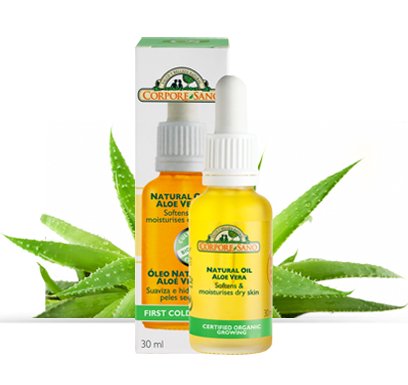 Corpore Sano Aloe Vera Oil /Aceite De Aloe Vera 30 Ml Certified Organic Growing