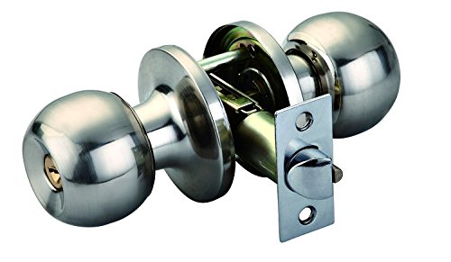 DuraSecure Stylish Round Keyed Entry Door Lock with Adjustable Latch (2-3/8