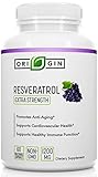 Origin Labs Resveratrol Supplement with Acai Berry, Green Tea, and Grape Seed Extract - 1400mg per Serving Maximum Strength Anti-Oxidant, Immune, Anti-Aging Supplement. 60 Capsules.