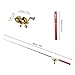 Lixada Pen Fishing Rod Reel Combo Set Telescopic Pocket Fishing Rod Pole + Reel Aluminum Alloy Fishing Line Soft Lures Red