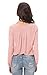 Urban CoCo Womens V Neck Ruffled Shoulder Solid Chiffon Blouse (XL, Pink)