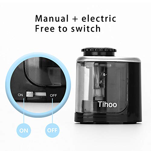 Gotian Electric Pencil Sharpener Auto Durable Portable School Classroom Home Office, more than 800 Times Cutting Pencil Diameter, Suitable for 6-8mm Diameter Pencils