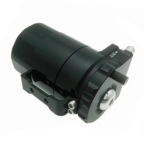Heinmo Aluminum Alloy Universal Cylinder Car Oil Catch Can Reservoir Tank with Breather Kit Black
