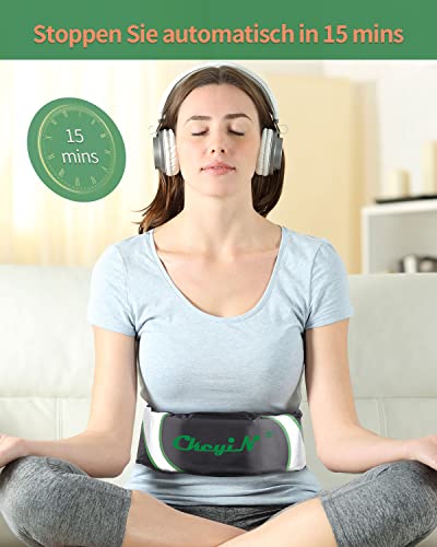 CkeyiN Vibrations Schlankheits Massagegürtel Elektrische Taillenmassage Massage und Vibrationswirkung, für Hüft, Rücken und Bauchbereich sowie am Gesäß, den Beinen oder Armen,Mit Schröpfen Silikon