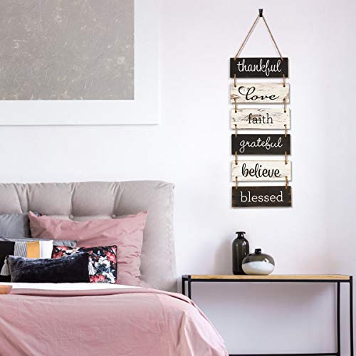 KITCADA Farmhouse Wall Decor Sign, Long Vertical Wall Decor Art, Rustic