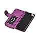 Pooqdo (TM) 2015 Newest Magnetic Zip Flip Wallet Leather Card Case Cover for Iphone 5 5g 5s (purple)