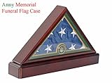 Honorable U.S. Army FLAG DISPLAY CASE Military Shadow Box for 5'X9.5' Burial/Funeral/Casket Folded, FC59P5