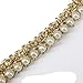 5yards Beaded Pearl White Gold Trimming Lace Ribbon Trim Scrapbooking Applique Embellishment Sewing Renda for Wedding Dress /t1224
